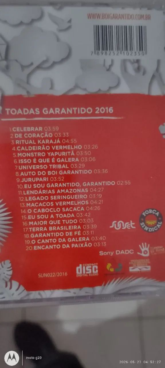 Relíquia do Boi garantido 40 cds de 2016 CELEBRAÇÃO 