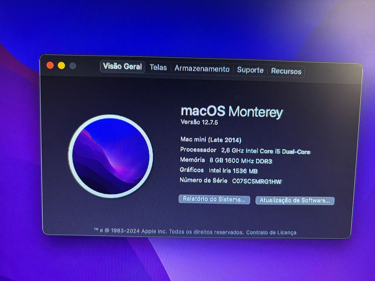 Mini Mac 2014 - i5 dual-core 2.6 GHz - 8GB RAM - 1TB HD
