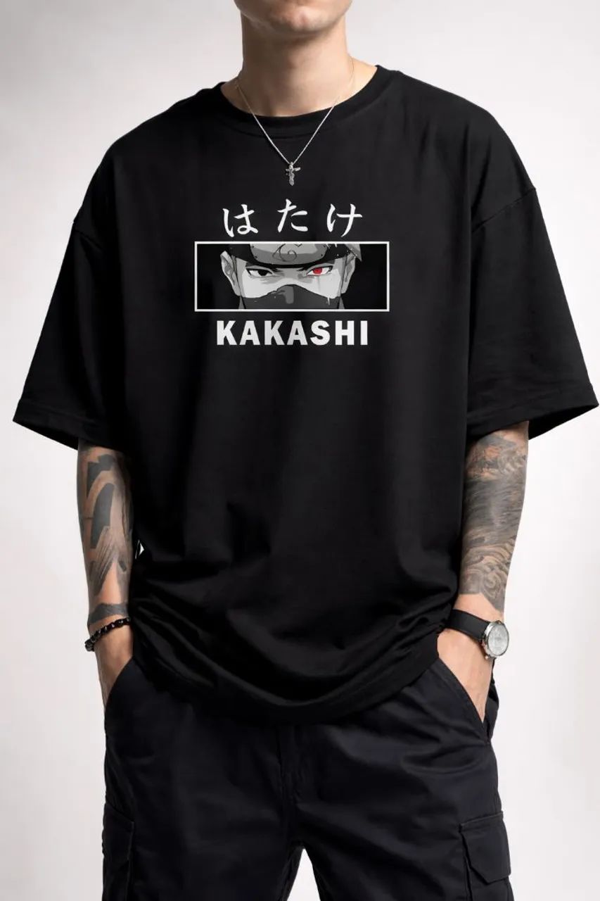Camiseta Kakashi Hatake - Estilo Oversized 