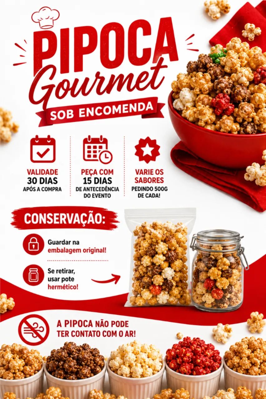 Promoção 500g de Pipoca Gourmet - Foto 4