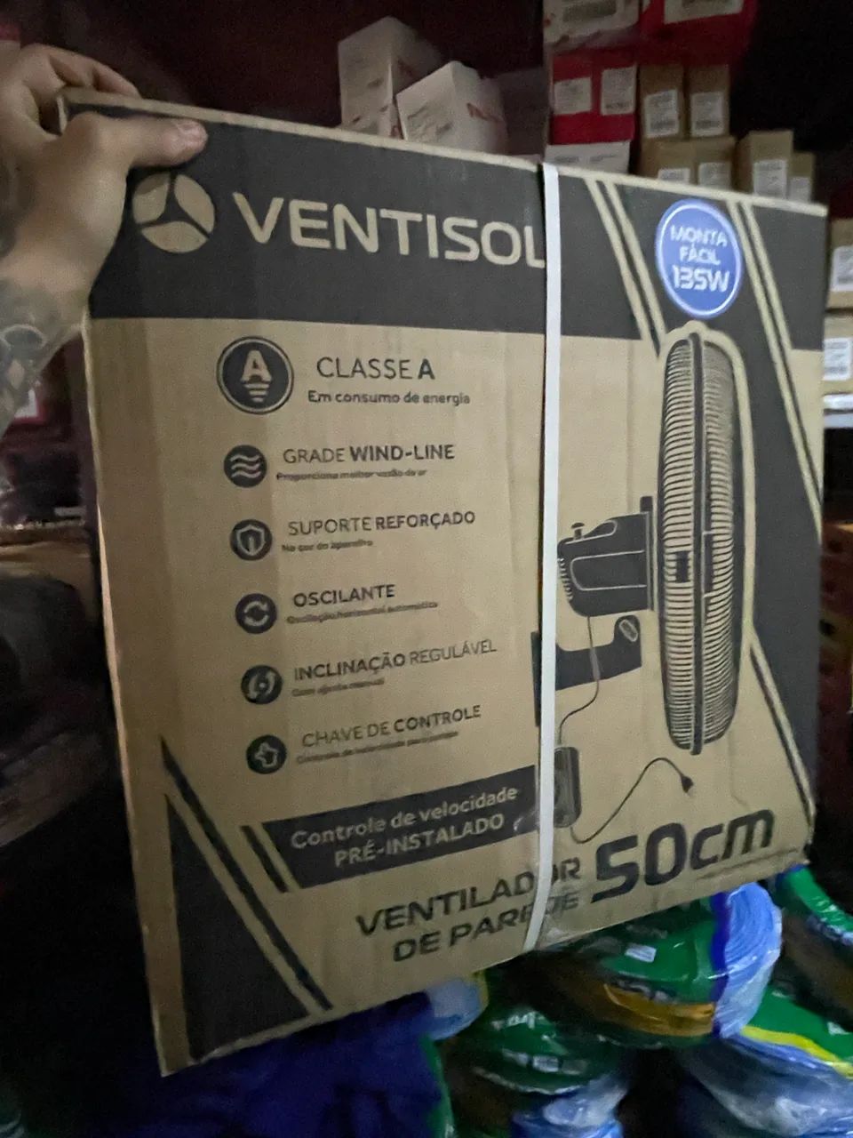 Ventilador parede 50cm monta fácil  - Foto 3