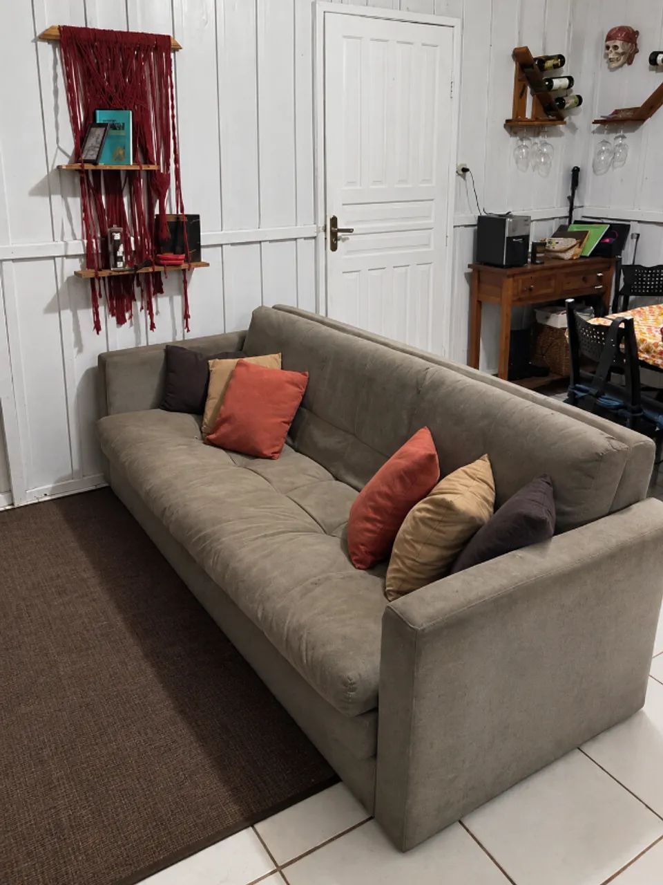 Sofá-cama + jogo de almofadas - Foto 3