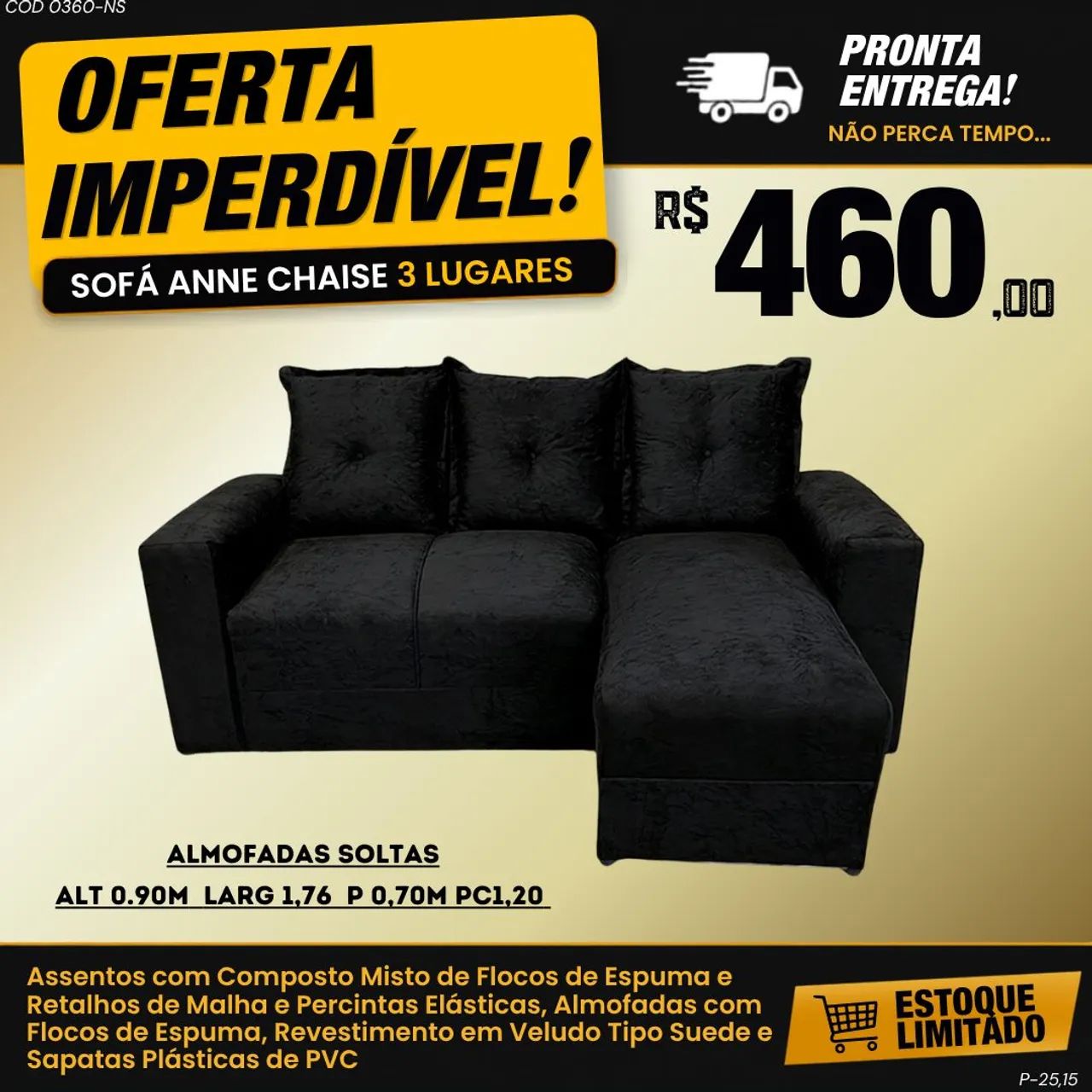 Sofá chaisse - Foto 5