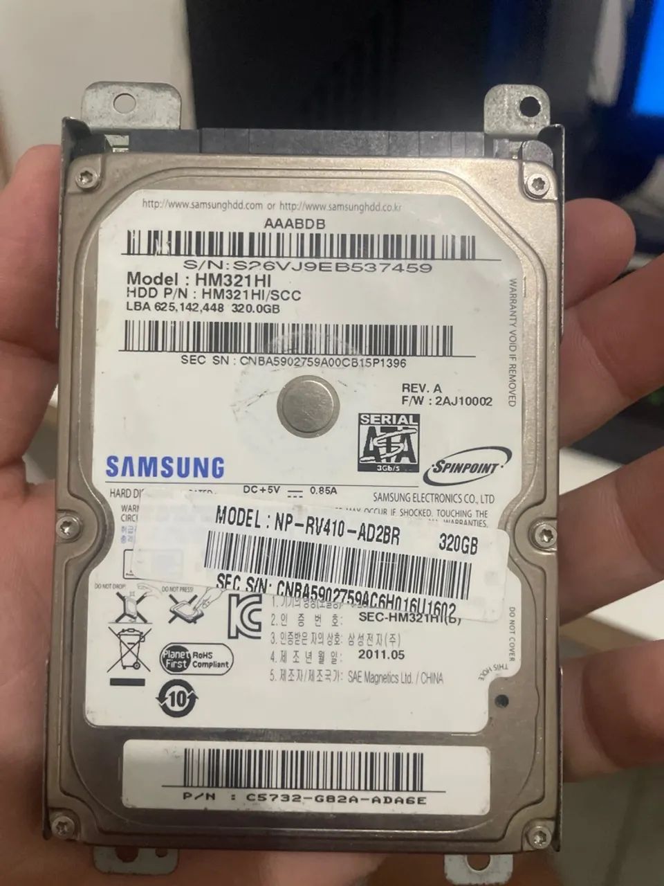 HD Samsung 320GB + Windows