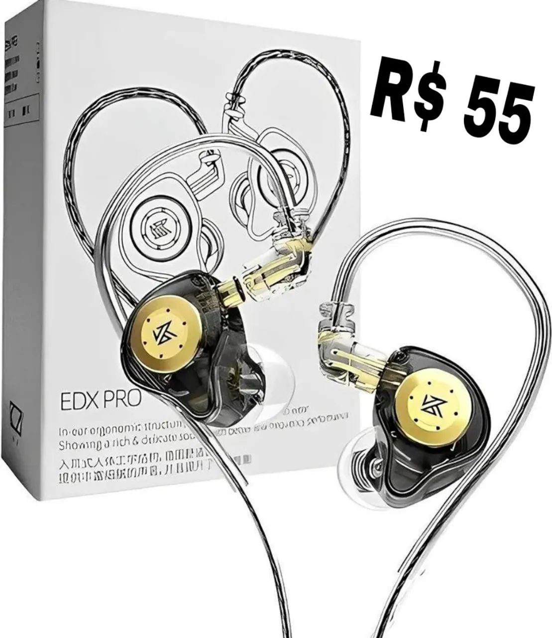 Fone KZ Edx Pro com MIC R$ 55 - Foto 5