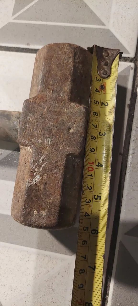 Marreta de 3 kilos oitavada com cabo - Foto 4