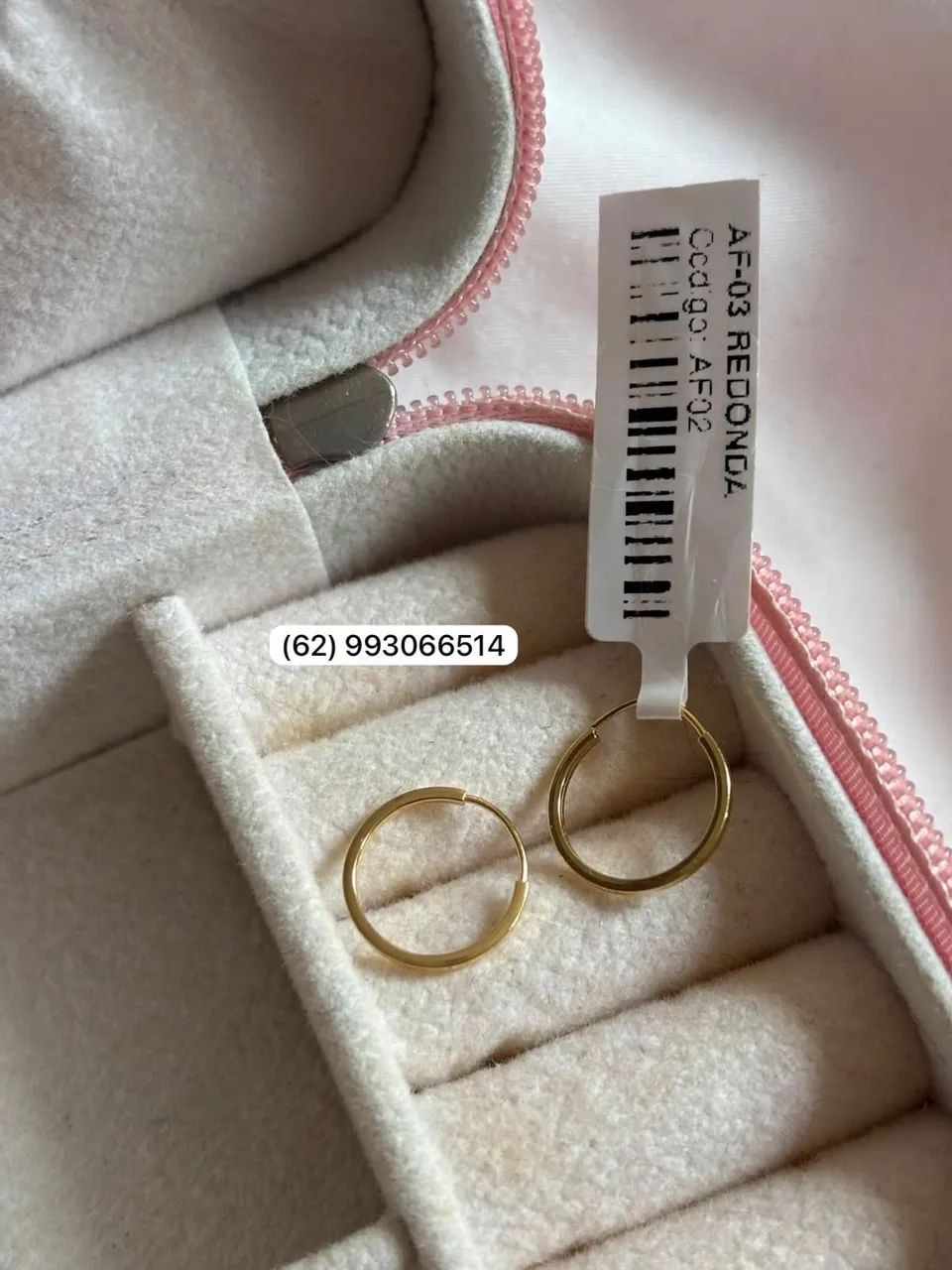 Brinco de ouro argola 18 k - Foto 2