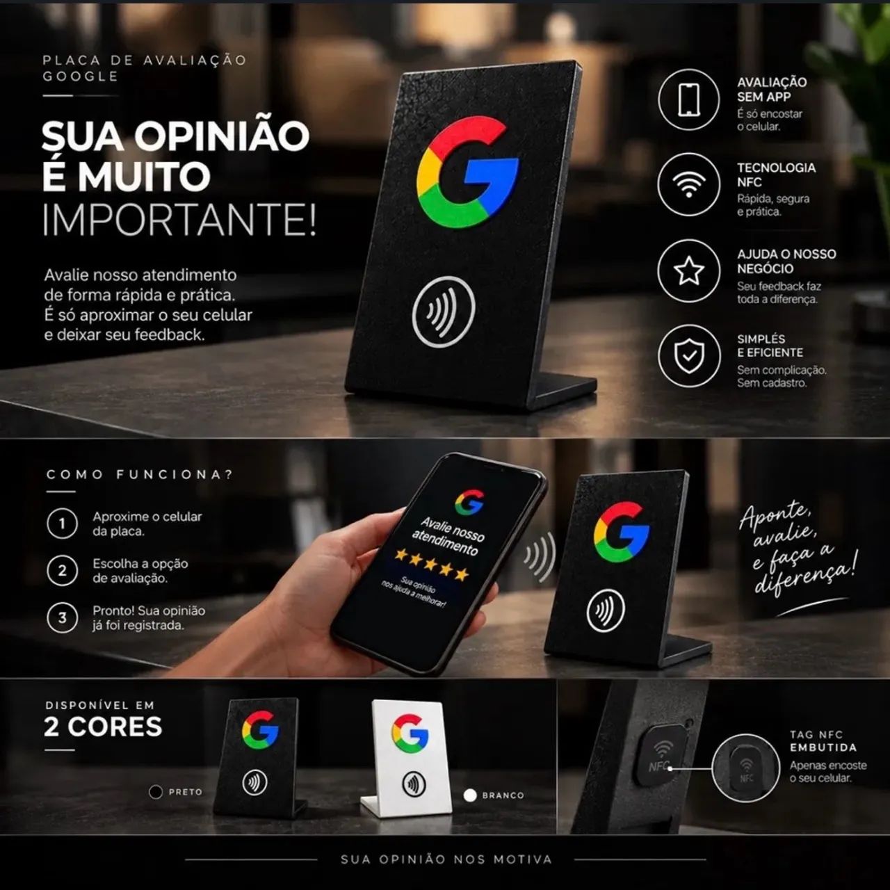 Placa avaliação Google Nfc 