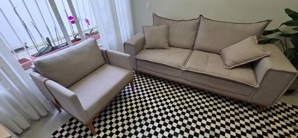 Sofá e poltrona impecáveis  - Foto 4