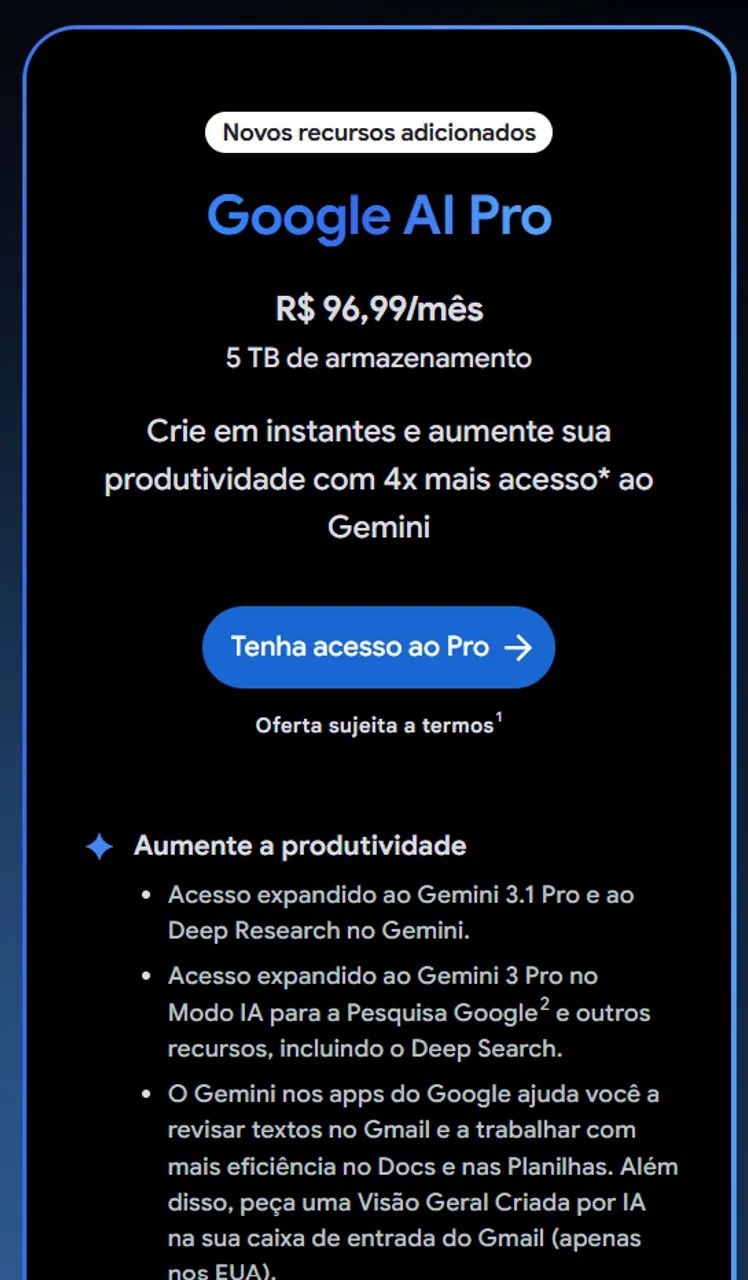 Google IA PRO Gemini - 1 ANO E 6 MESES - Pagamento Único - Foto 3