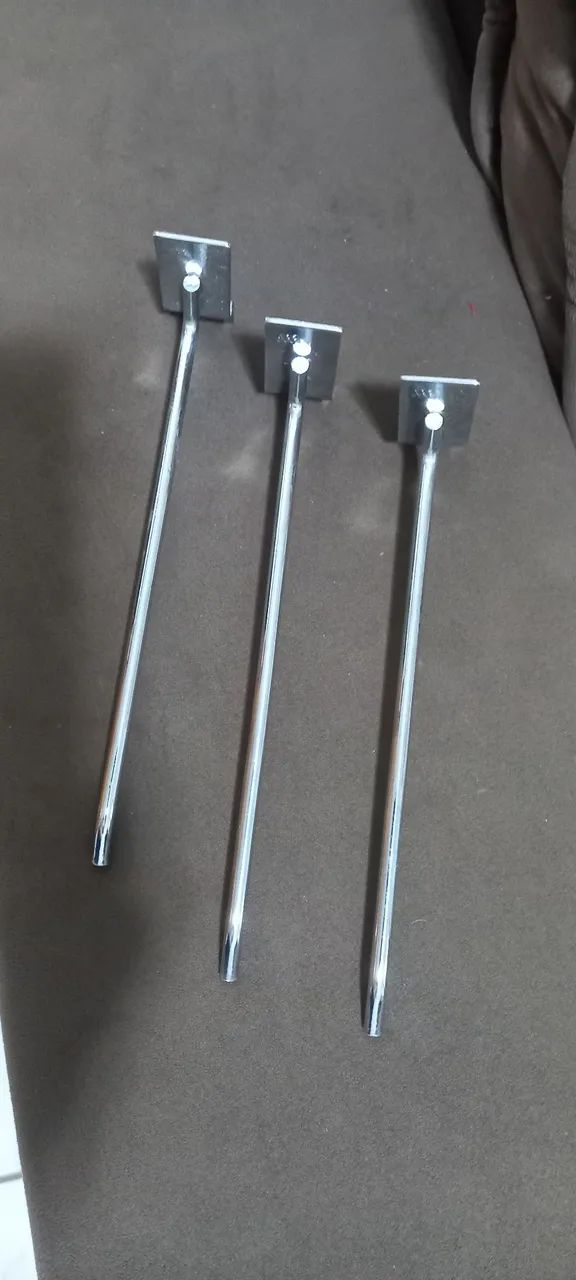 Ganchos Cromados 15cm Para Painel Canaletado   - Foto 3