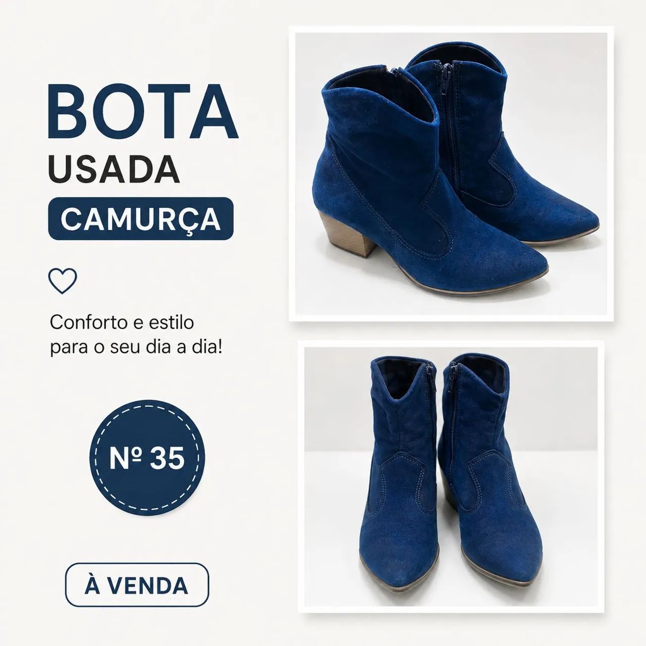 Bota camurça n° 35