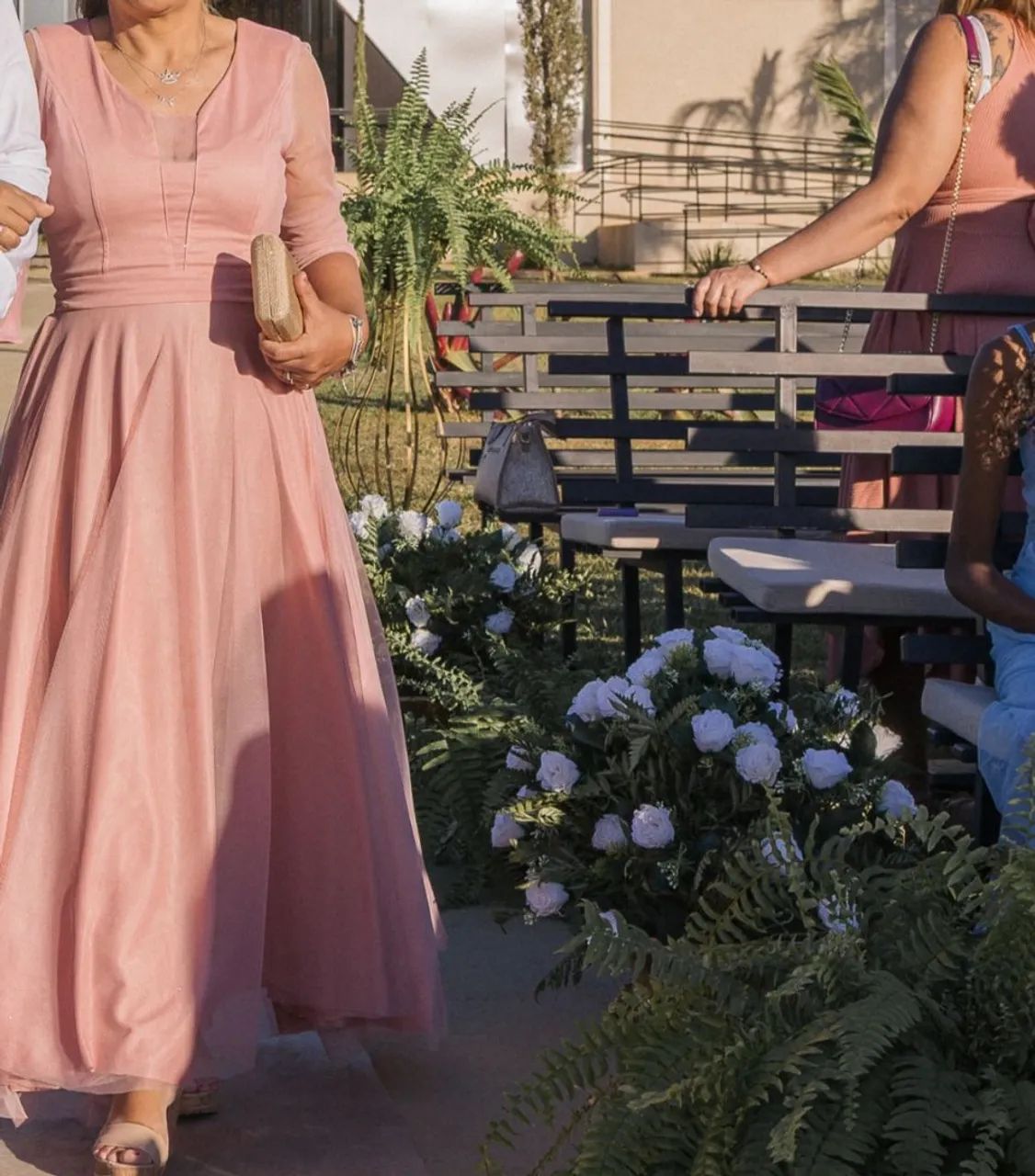 Vestido de madrinha Rosa Rosé P/M