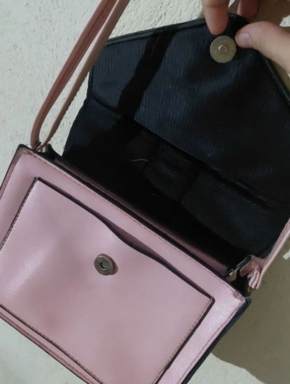 Bolsa rosa de courino  - Foto 3