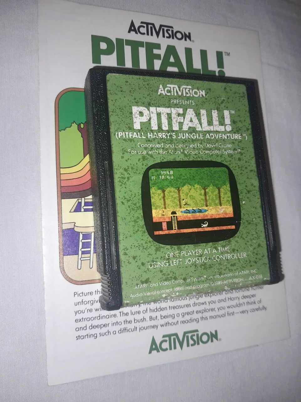Pitfall Atari 2600 Raridade com manual 