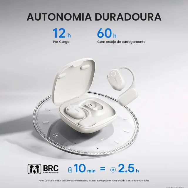 Fone Baseus Bowie Eli 15i Fit | Hi-Res/LDAC | Open-Ear | Driver Titânio -Entrega Grátis- - Foto 5