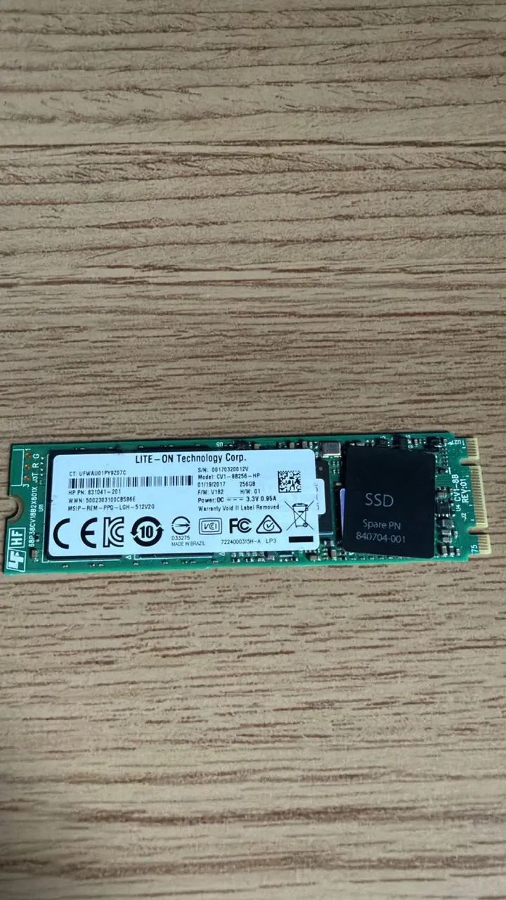 SSD novíssimo 256 gb 