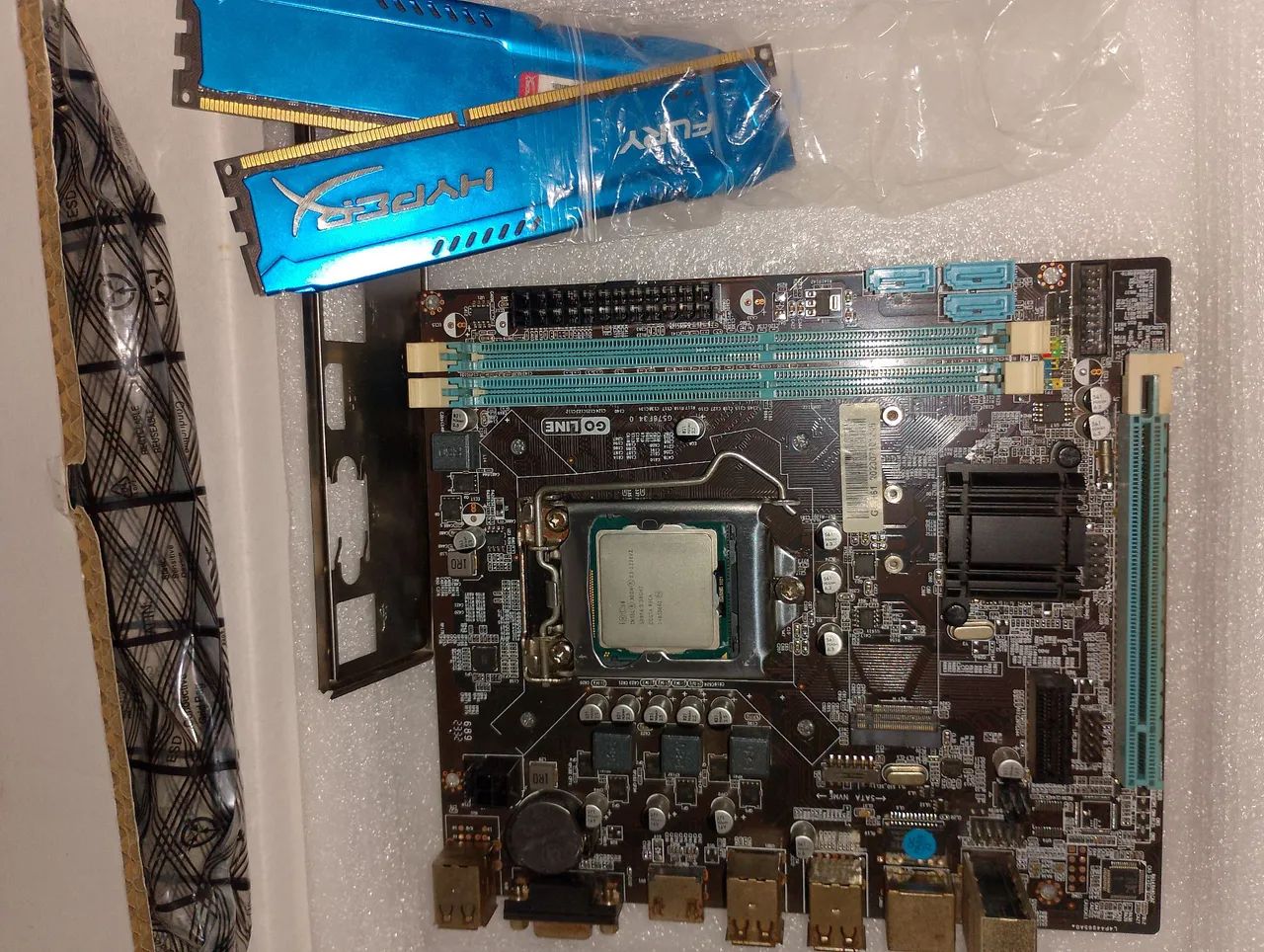 Kit placa mãe processador e memória  - Foto 2