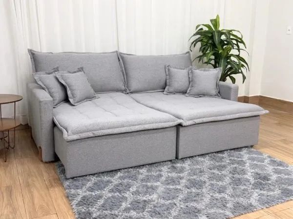 Sofá Retrátil Zoe 2.20m / sem caixa - Entrega Rápida 