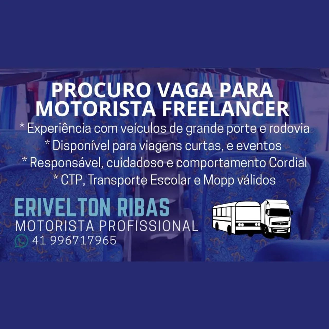 MOTORISTA DISPONÍVEL