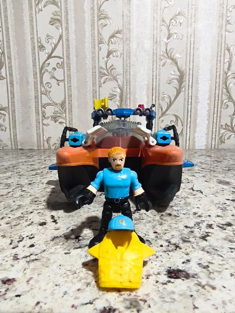 Barco Lancha Imaginext com boneco piloto  - Foto 3