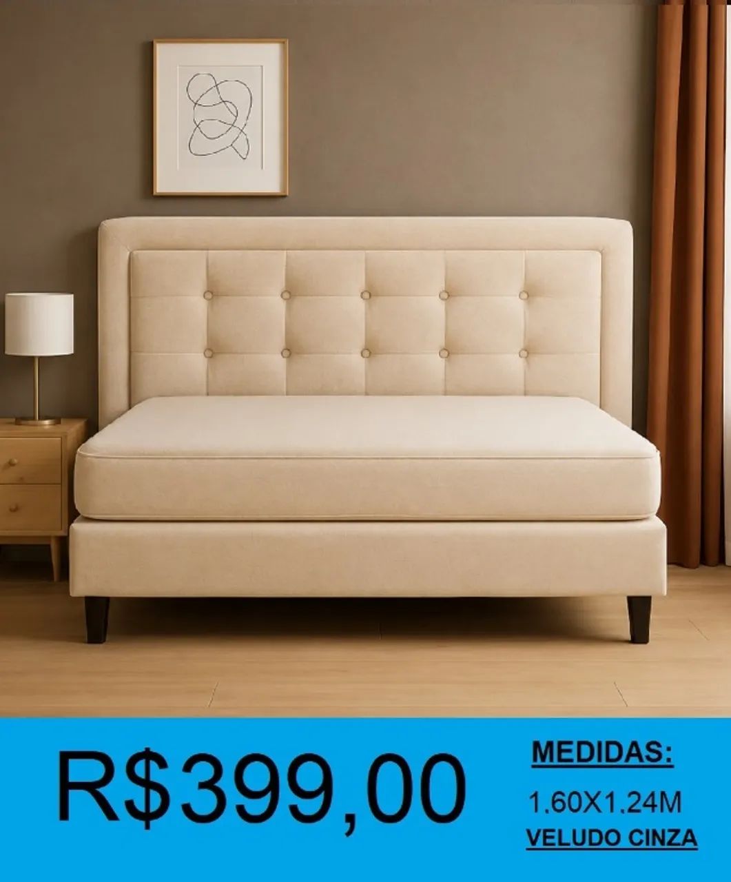 Cabeceira queen estofada linda - temos a pronta entrega  - Foto 3