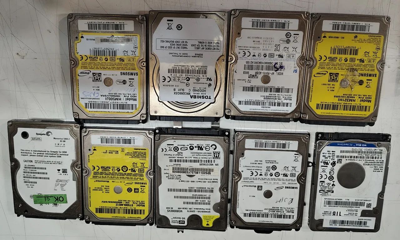 Lote 9 hd laptops usados sem teste  - Foto 5