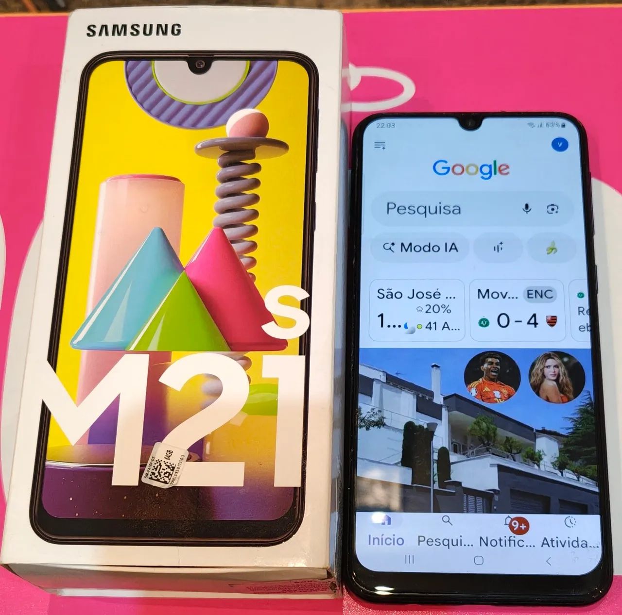 Samsung m21s com bateria 6000mah