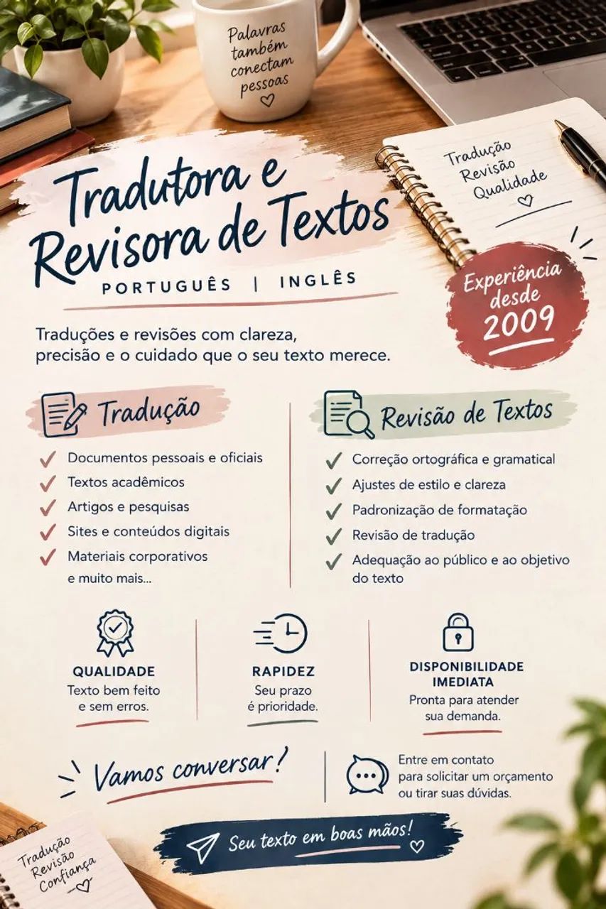 Tradutora e revisora de texto 
