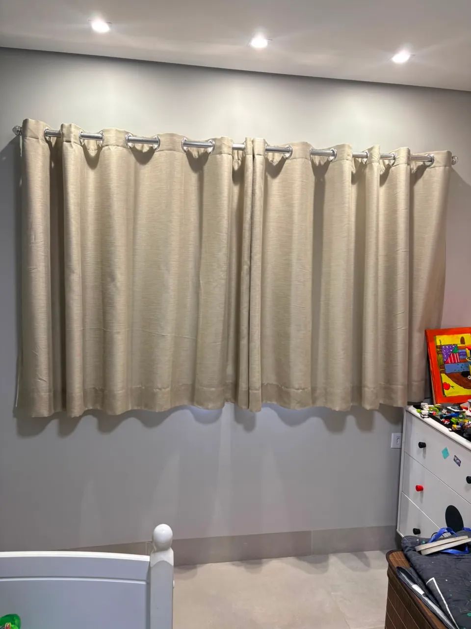 Cortinas de linho com blecaute