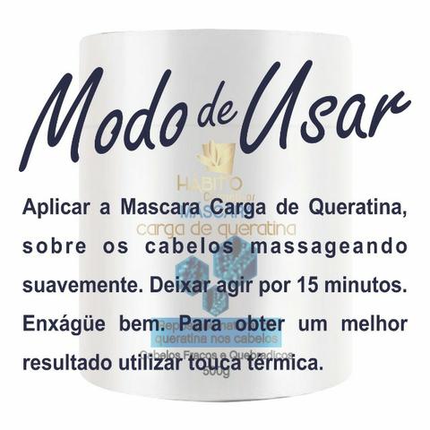 Máscara de Tratamento 500 ml Carga de Queratina no Atacado Hábito Comésticos - Foto 2