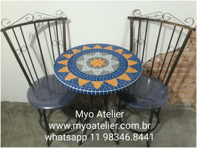 Moveis, mesa, varanda gourmet, mosaico, cadeiras - Foto 2