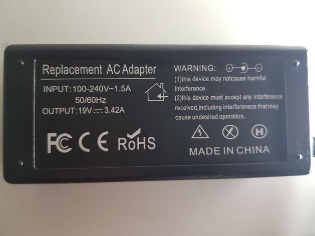 (NOVO) Fonte Carregador Notebook Positivo Cce Toshiba Asus 19v 3,42a - Foto 3