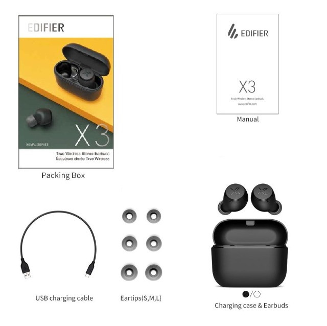 EDIFIER X3 TO-U Black Friday Edition Fone de ouvido sem fio Bluetooth TWS  bluetooth 5.0