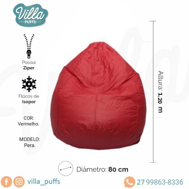 Puff Pera - Temos Pronta Entrega - Já com enchimento.
