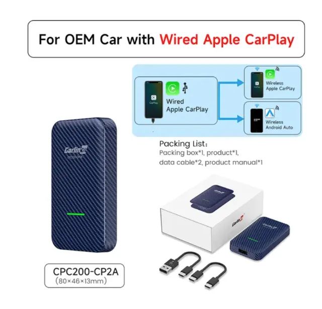 Carlinkit 4.0 (Carplay sem fio e Android Auto sem fio)