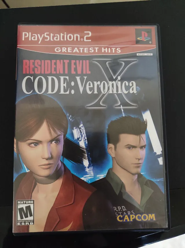 Resident Evil Code: Veronica X Pôster/manual Ps2(patch