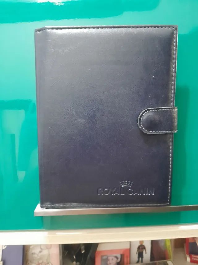 Porta agenda com calculadora e prendedor 