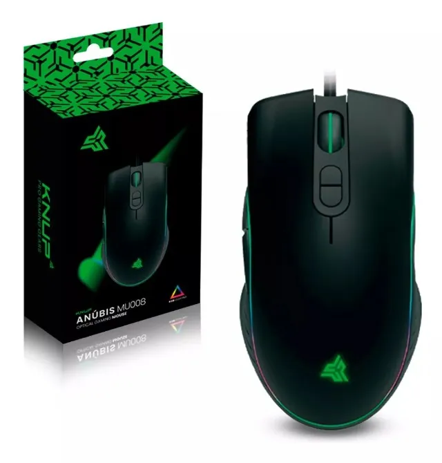 Mouse Gamer Com Fio Usb Iluminação Led 4800 Dpi Knup Mu008 - Loja Natan Abreu