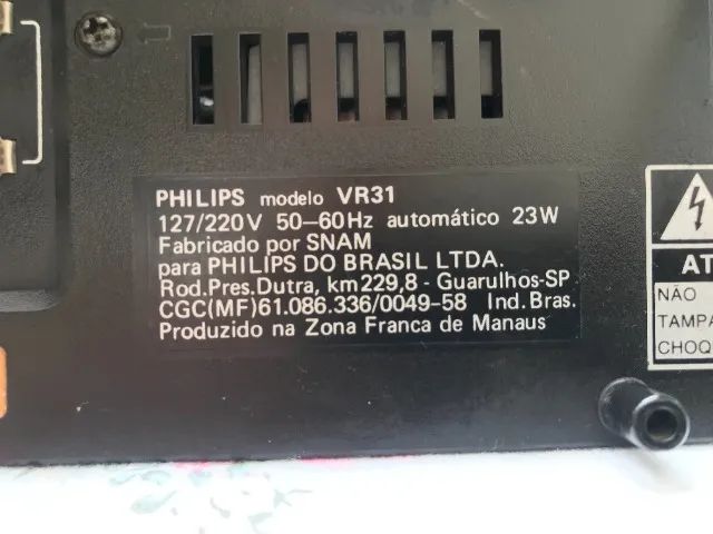 Vídeo Cassete - K7 - Philips - VR 31 - Antiguidade - Funcionando - Foto 6