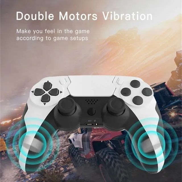 Controle Gamepad sem fio para PS4 PS3, console, vibração dupla, PC Joystick - Foto 2