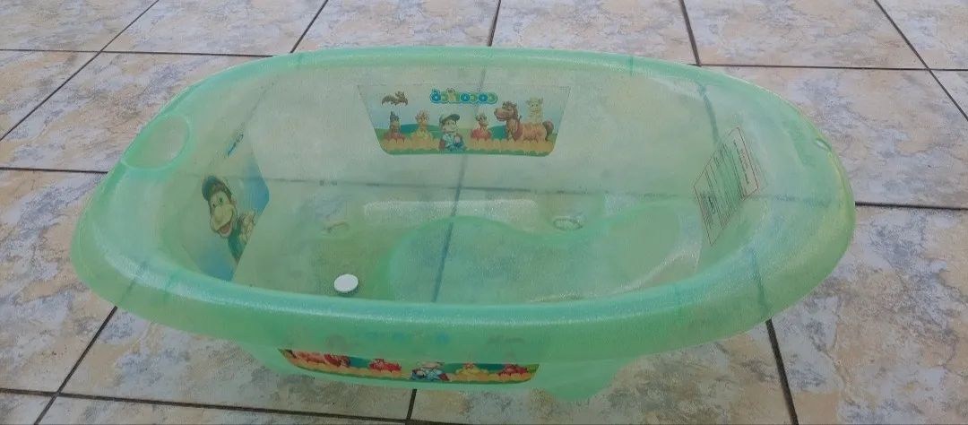 Banheira bebê criança hércules cocorico portátil usado  - Foto 4