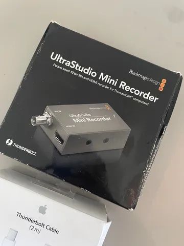 Placa de captura - Black Magic Ultra Studio Mini Recorder - Com Cabo Apple 