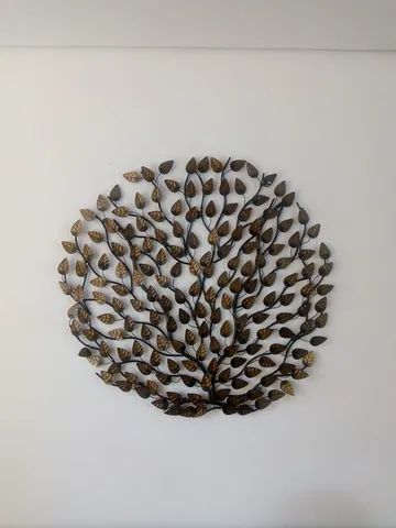 Mandala de folhas rústica Ferro 100cm  - Foto 3