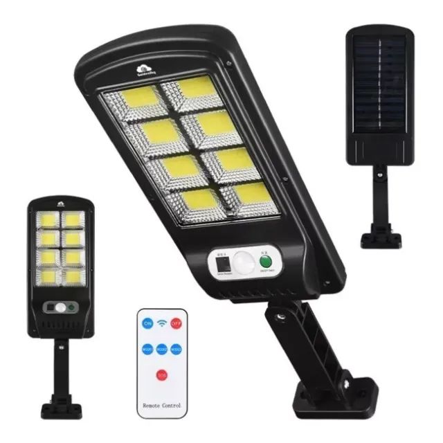Luminária Solar Refletor Poste Luz À Prova D'Água Sensor De Presença 10 Leds