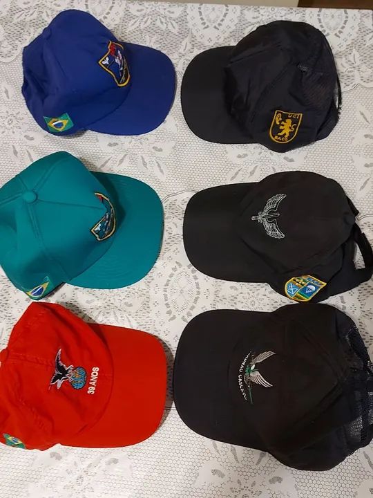 Kit com 6 Bonés Bordados - Novos - Foto 4