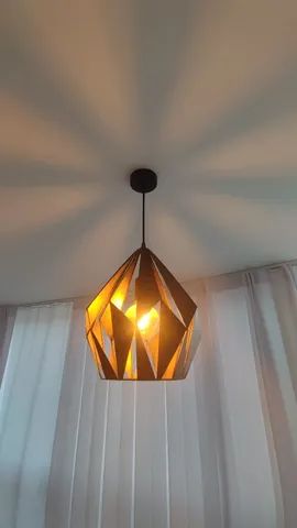 Luminária em Meta Preta e Cobre com Lâmpada Âmbar  - Foto 4
