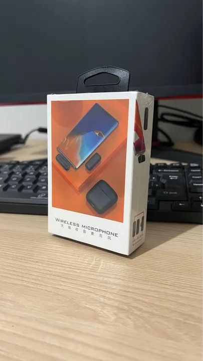 Microfone Sem Fio para Celular J13 Lavalier - Novo/ lacrado  - Foto 2