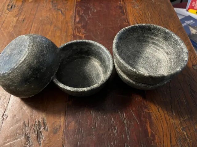 Conjunto de 20 tigelas de pedra sabão - 12 cm