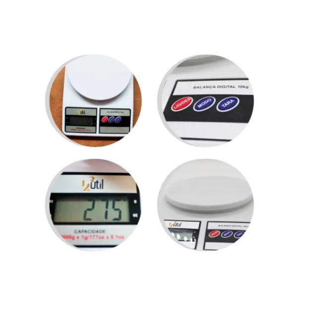 Balança Digital Para Cozinha 22x16cm 10kg 123util - Foto 2
